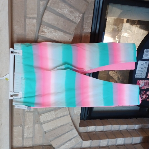 Carter's Leggings Capri length, Mermaid/Rainbow Stripes 14 - Picture 1 of 4